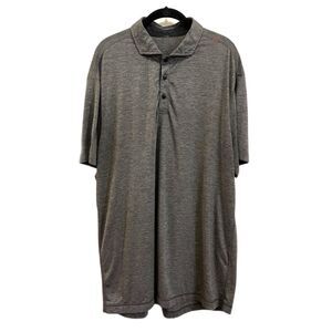 Lululemon Athletica Gray Performance Stretch Evolution Polo Shirt  Mens Size XL